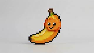 Pixel-Art Morph: Banana into the Claude Mascot