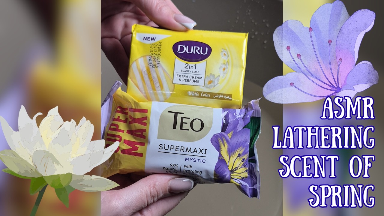 🧼EXTREME LATHERING WITH 💜DURU💛 SOAP ASMR🫧