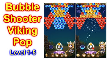 Bubble Shooter Viking Pop Game Level 1-5 Walk Thru On Cell Phone