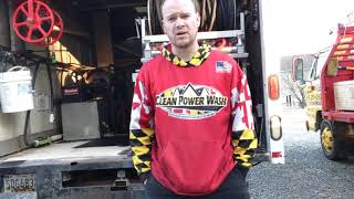 What size buffer tank should you use on a pressure washing rig?