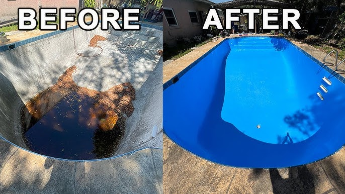 How To Paint A Pool. Painting Pools With Chlorinated Rubber Pool