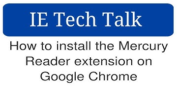 How to install the Mercury Reader extension on Google Chrome