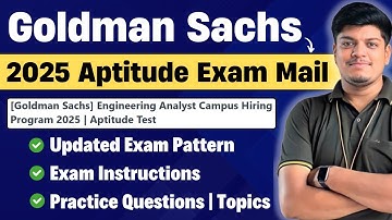🔥Goldman Sachs Aptitude Test 2025 | Exam Guidelines, Resources | Goldman Sachs Exam Pattern 2025