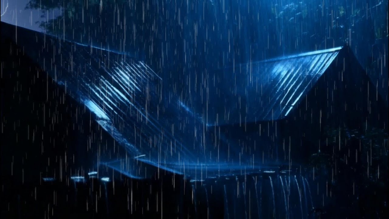 1 Hour of Heavy Rain and Thunder Sounds for Sleep || Heavy Rain at Night ASMR