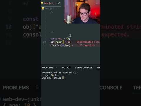 How to set dynamic keys on objects in javascript #shorts