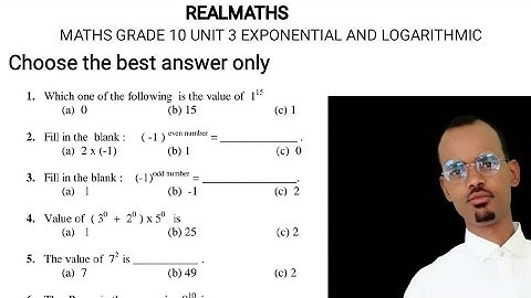 Maths grade 10 unit 3 exponential and logarithmic question with Answer part 3