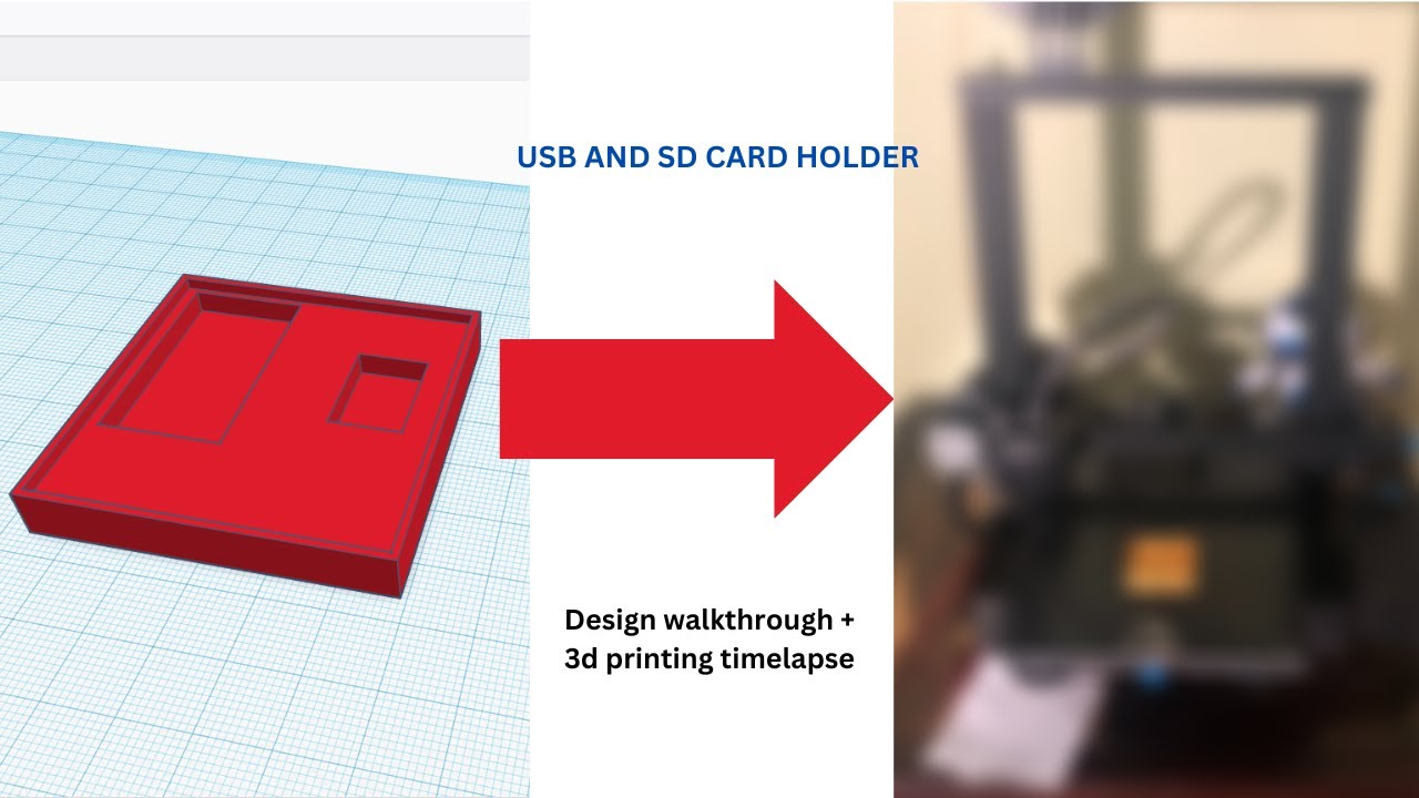 Usb & SD card holder + 3D printing timelapse YouTube