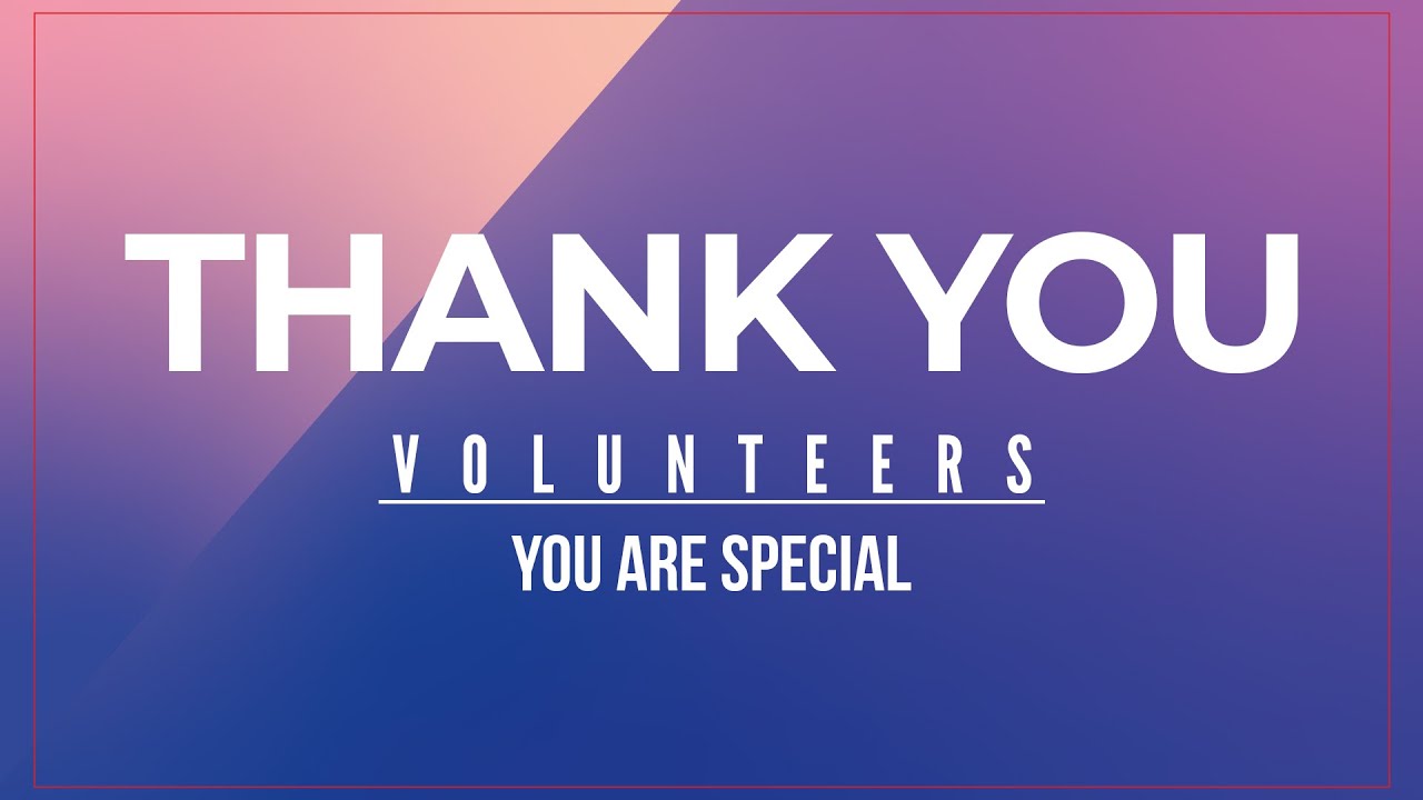 Thank You Volunteer!