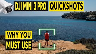 DJI Mini 3 Pro QUICKSHOTS  WHY YOU SHOULD USE THEM!