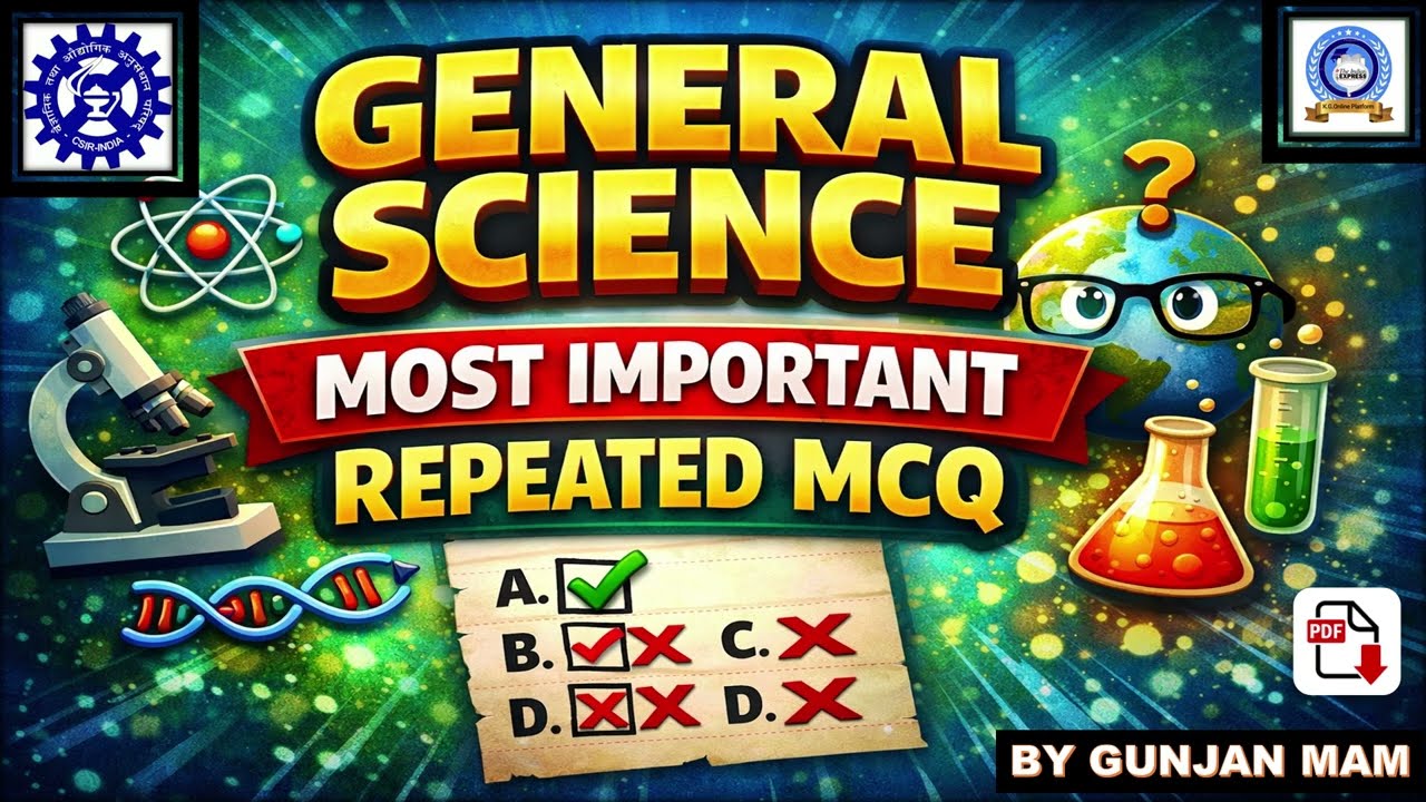 TARGET CSIR NET LIFE SCIENCE & DBT JRF 2026|GENERAL SCIENCE(CELL BIOLOGY ) MOST REPEATED MCQ 