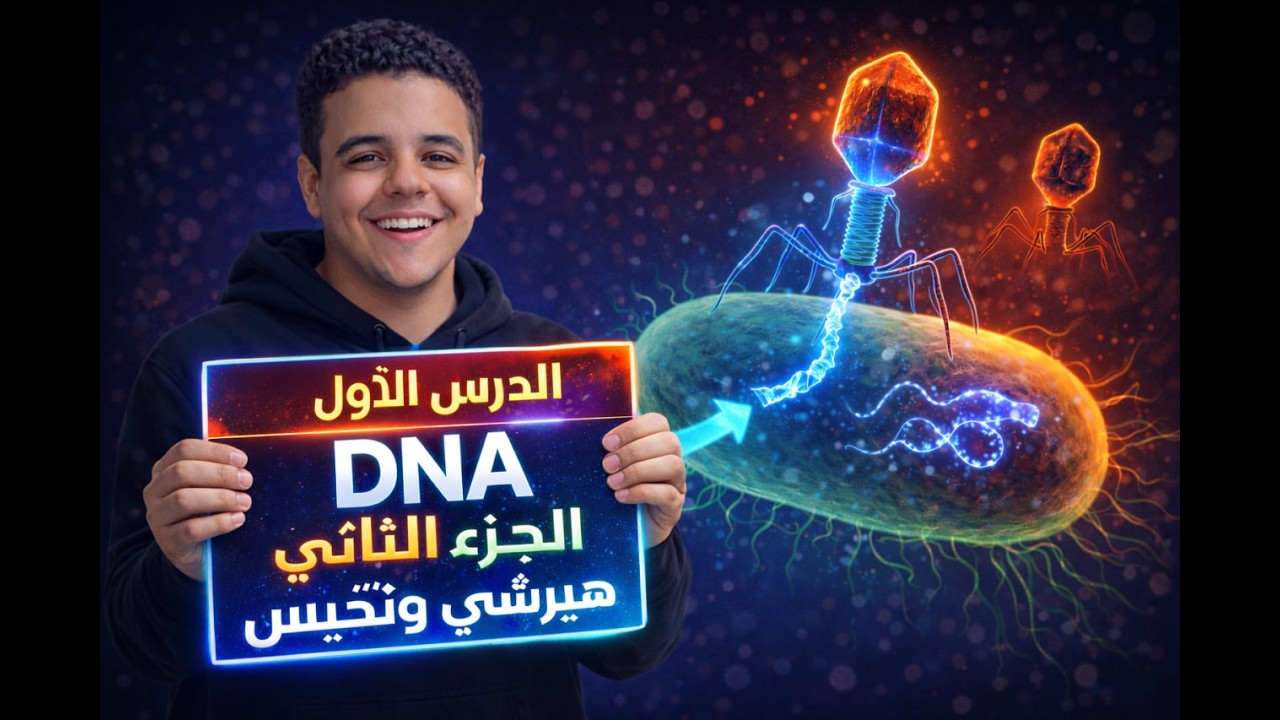 شرح DNA الدرس الأول (2) | تجربة هيرشي وتشيس وإثبات أن DNA هو المادة الوراثية + أدلة كمية الـDNA