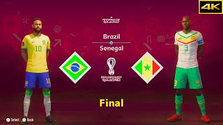 FIFA 23 | BRAZIL vs. SENEGAL | NEYMAR vs. KOULIBALY | FIFA WORLD CUP FINAL | [4K]