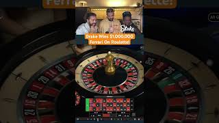 Drake Wins $1,000,000 Ferrari On Roulette! #drake #roulette #casino #maxwin #highroller #hugewin