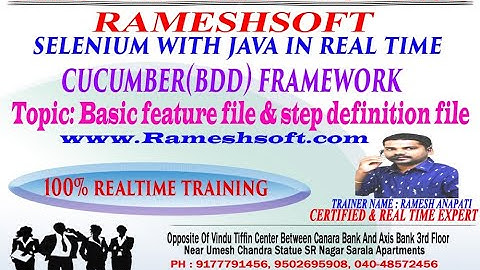 RAMESHSOFT: Basic feature file with Step Definition File By Ramesh Anupati