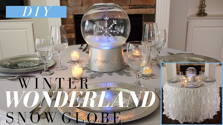DIY Winter Wonderland Decor | DIY Christmas Party Decor | DIY Snow Globe Centerpiece