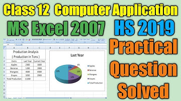 HS 2019 MS Excel Practical Modern Computer Application WBCHSE Class XII Bengali