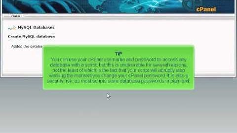 Como crear una base de datos MySQL en el panel de control cPanel