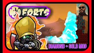 Forts - ПОЛНЫЙ РАСКУМАР!!! Gold mod + Diamond mod ИМБА ВМЕСТЕ!!! #forts #фортс #ЛысыйДядь