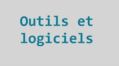Base de données - Outils et logiciels
