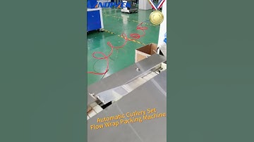 Automatic Cutlery Set Plastic Spoon Fork Flow Wrapping Packing Packaging Machine