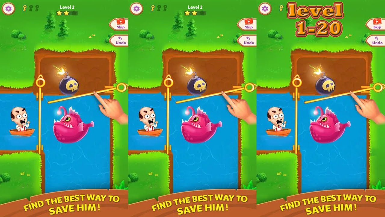 Save Daddy - Pull the Pin game Android GAmeplay | level 1-20