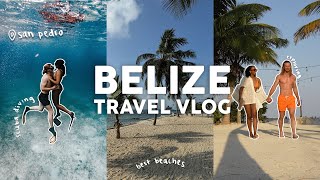 BELIZE COUPLE TRAVEL VLOG | san pedro, belize & first time scuba diving