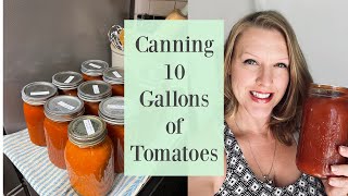 Canning 10 GALLONS of TOMATOES!!