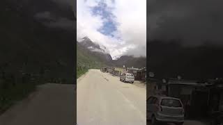 high mountains road on motorcycle