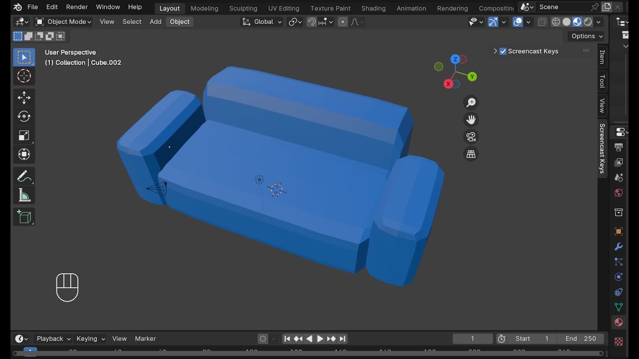 Tutorial basic 3D blender pemula | membuat sofa