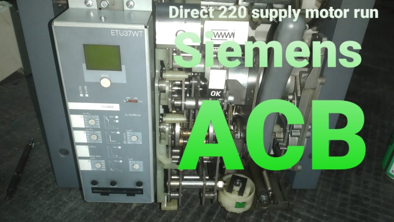 Siemens ACB Direct 220 supply motor charge 3WT8