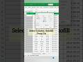 How to use AUTOFILL in excel 🤯   #exceltips #excel #trendingshorts #viralshorts #dataanalyst #mis
