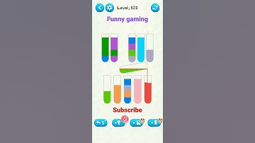water sort puzzle game level 520 #andriodiosgames #gaming #gamer #watergame #funnygaming #shorts