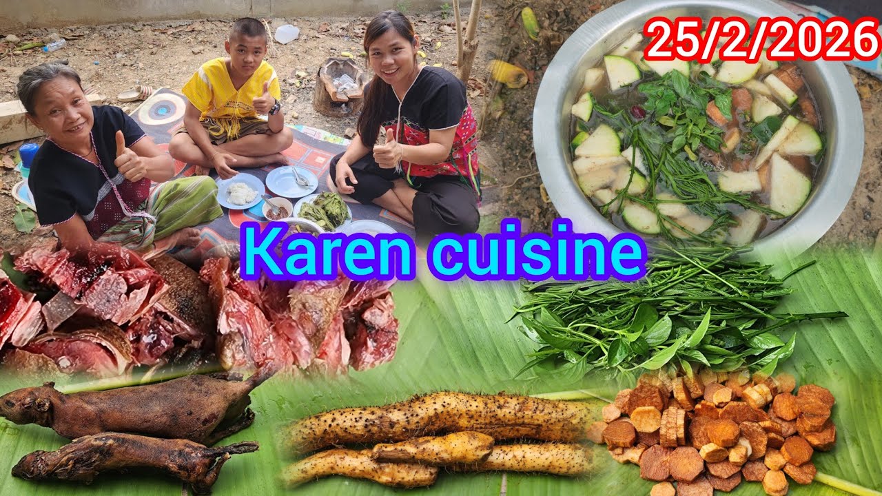 Karen cuisine ဖီအီၣ်လံၣ်ဒဲးတံၢ်တဲၣ်တီဖျိဖိသွံဒီး