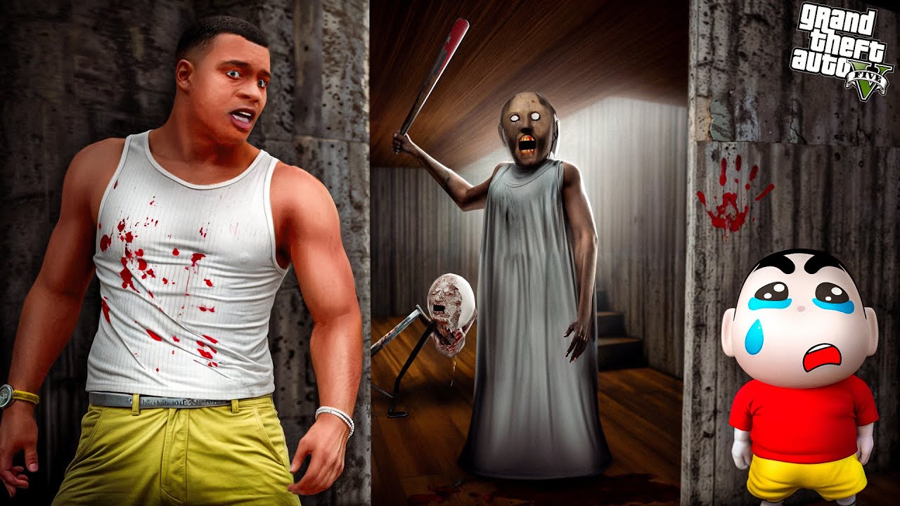 Franklin & Shinchan Trapped in Granny’s Scary House in GTA 5