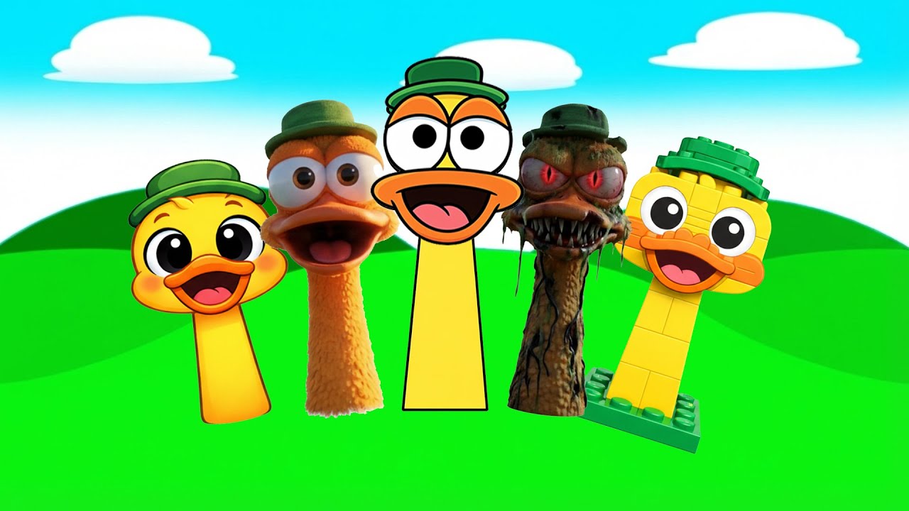 Incredibox Sprunki OC Pato from Pocoyo Evolution : One Character in 5 Art Styles 