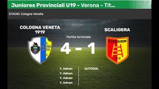 Colognaveneta-Scaligera.Juniores U19  Verona Titolo Provonciale.