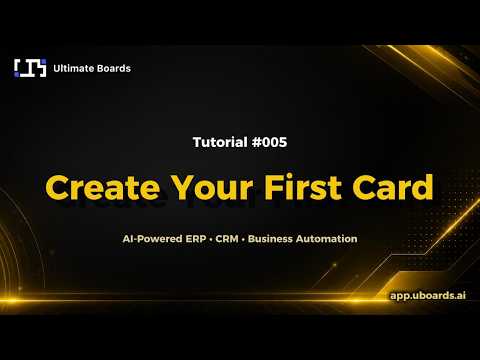 Tutorial #005 | Create Your First Card | UBoards Quick Tutorials