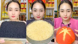 Three Color Fish Roe Display With Unique Texture Contrast