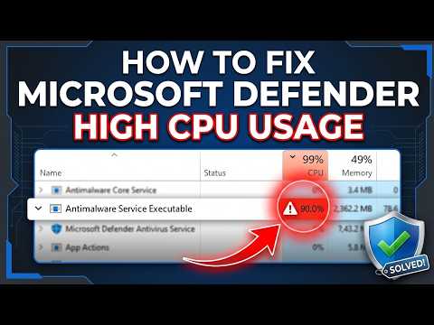 How To Fix Windows Defender Antivirus High CPU Usage