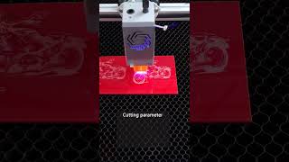 AL2 LU2-10A engrave and cut red acrylic