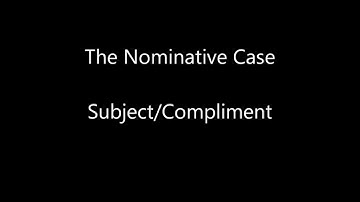 Latin Recap - The Nominative Case