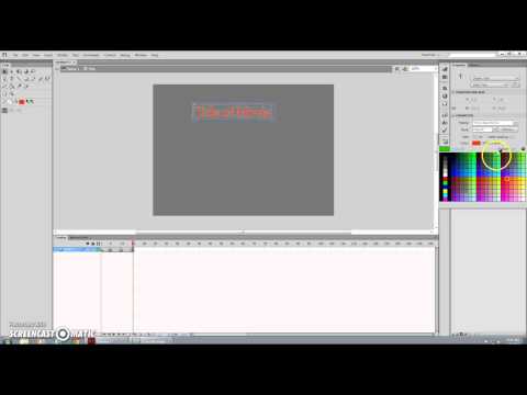 How to create an animated title and Play button in Flash CS6 - Part I