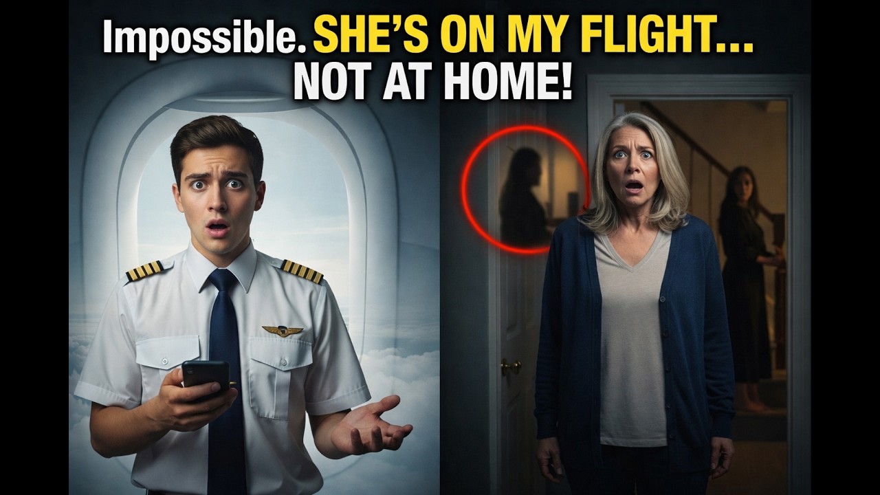 My pilot son called: ”Impossible. She’s on my flight… not at home!”