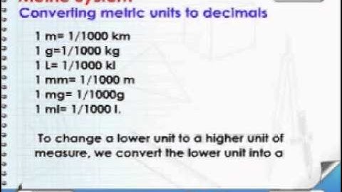 Learn Maths | Class 4 | Metric System