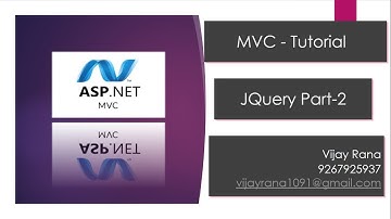 JQuery Part - 2 || MVC Class Recording || Vijay Rana | By Vijay Rana | By Techies Era | MVC by Vijay