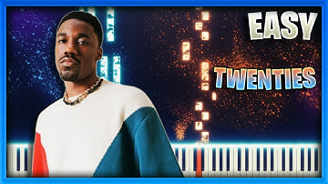 GIVĒON - TWENTIES | EASY Piano Tutorial by OCTOBER