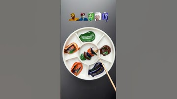 Inside Out2 vs Squid Game guess the mixed color #satisfying #colormixing #insideout2