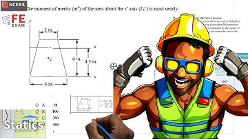 Part 23 FE Exam review Statics: Moment of Inertia of Area | Real Question |