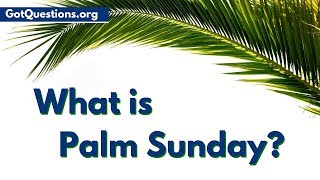 What is Palm Sunday | Holy Week \/ Passion Week | GotQuestions.org