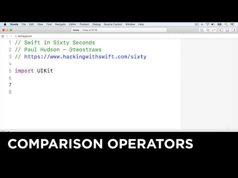 Comparison operators –